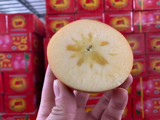 新疆阿克苏冰糖心苹果产地🏷️#正宗红旗坡🚩，每个苹果出园都要农户都签名，我们只卖正宗阿克苏苹果一般的苹果，只有14%的甜。而阿克苏苹果因果核附近糖分大量堆积，糖度高达18%以上 商品图1