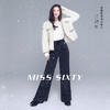 【江疏影同款】Miss Sixty2020冬季新款天使系列重工纯棉黑色高腰直筒牛仔裤604JJ5370000 商品缩略图0