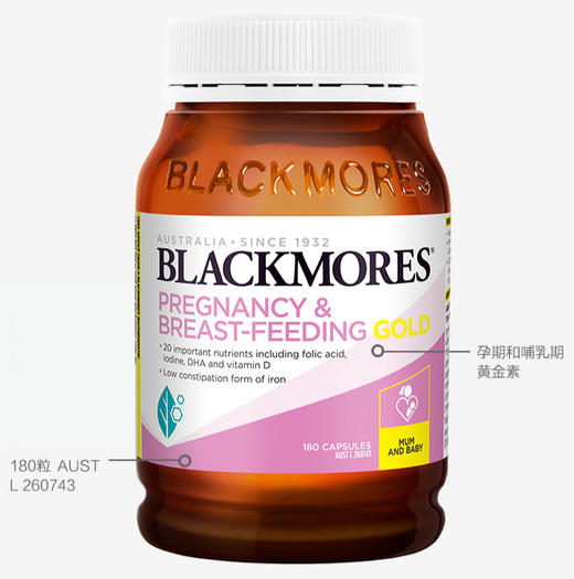 Blackmores澳佳宝黄金营养素含DHA 商品图1