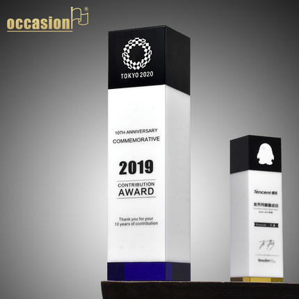 水晶奖杯定制定做大理石奖品高档创意玻璃比赛表彰荣誉纪念品 商品图3