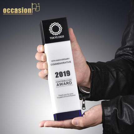 水晶奖杯定制定做大理石奖品高档创意玻璃比赛表彰荣誉纪念品 商品图2