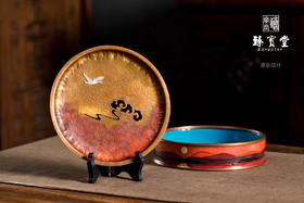 臻宝堂景泰蓝茶台南雁山栖（小/橙）