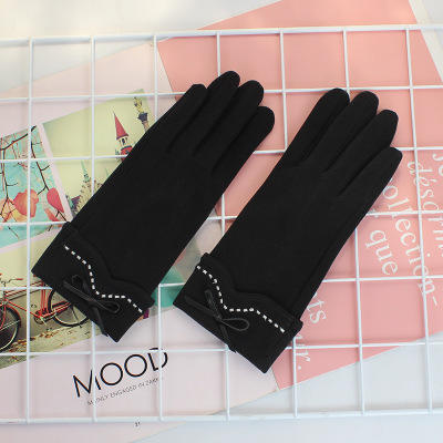 女士德绒时尚保暖触屏手套1114 商品图2