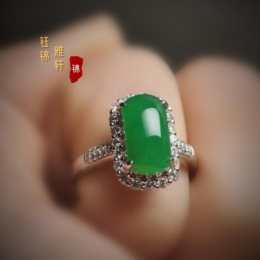 18k翡翠平安无事戒指 商品图1