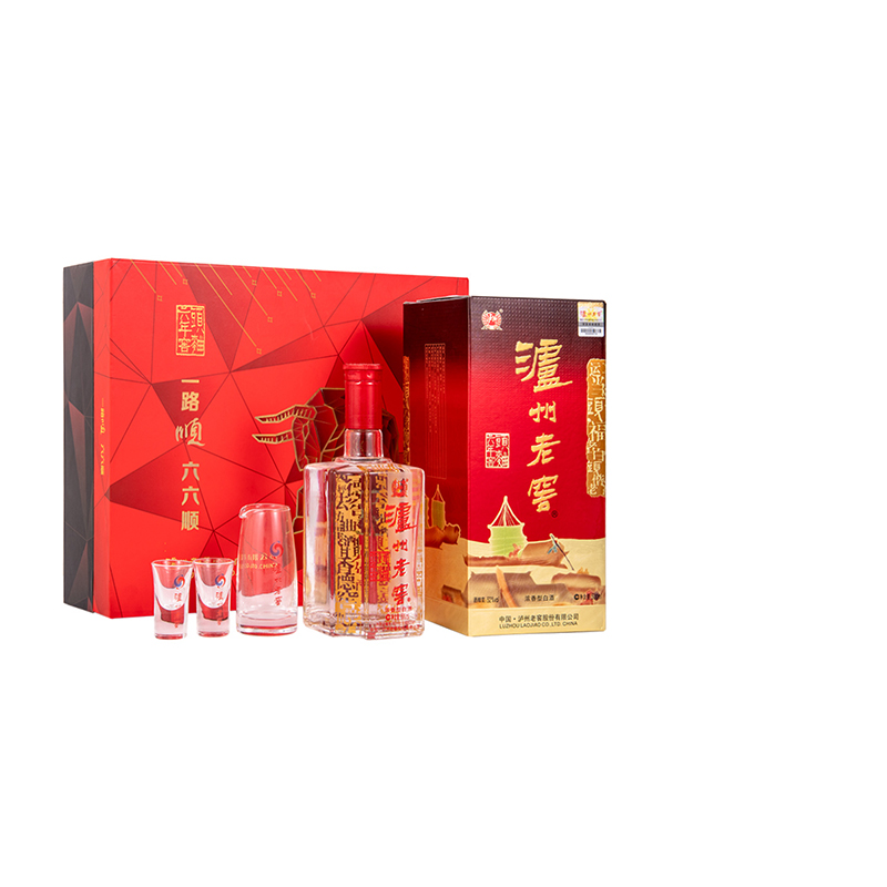 52度 泸州老窖头曲六六顺礼盒（2021牛气冲天版）500ml*2 泸州老窖官方旗舰店