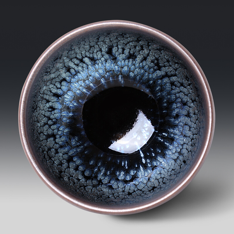 隐庐 钟霞大师出品 文海建盏 银油滴鹧鸪斑福临杯手工 精品 茶盏 主人