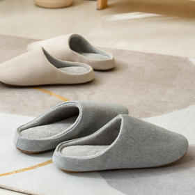 老米优品 /M*JI代工❤日式家居拖鞋, 秋冬保暖加绒家居拖鞋。纯色全棉，情侣地板拖鞋静音，秋冬加绒拖鞋