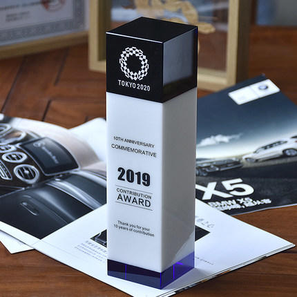 水晶奖杯定制定做大理石奖品高档创意玻璃比赛表彰荣誉纪念品 商品图0