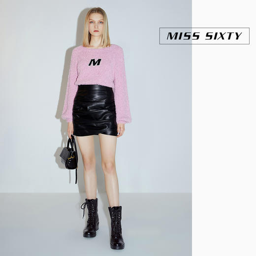 Miss Sixty2020秋季新款字母修身短款毛织套头衫603RJ3000000 商品图1