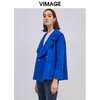 VIMAGE纬漫纪品牌女装冬款气质翻领宽松显瘦羊毛呢短外套V1414017D 商品缩略图2