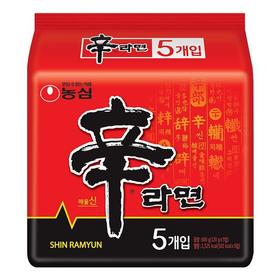 【包邮】韩国进口农心辛拉面五连包120g*5方便面速食泡面-F