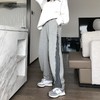 加绒加厚灰色运动裤宽松束脚秋冬高腰直筒阔腿休闲卫裤子显瘦ins 商品缩略图4