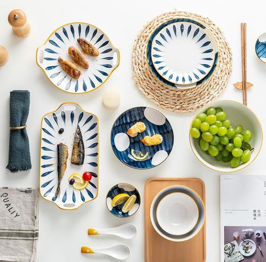 【家居日用】日式 家用 碗碟 陶瓷餐具 个性创意 碗碟 饭碗拉面碗 盘子 碗套装 商品图1