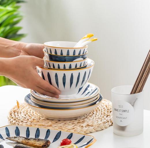 【家居日用】日式 家用 碗碟 陶瓷餐具 个性创意 碗碟 饭碗拉面碗 盘子 碗套装 商品图2