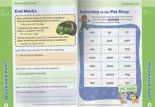 技能铅笔刀语法与标点 一年级 英文原版 Skill Sharpeners Grammar Punctuation Grade 1 美国加州小学英语教辅 英文版进口书 商品图1