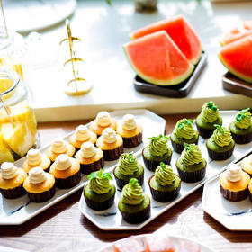 轰趴小套餐：10~20人份，摩登下午茶+杯子蛋糕+冰酪蛋糕+蛋糕卷（茶歇）