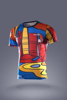 严素跑步TEE,广州好彩，男款,轻量 短袖T恤 速干快干 严素态度