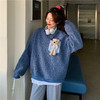 2020新款秋冬小熊仿羊羔毛可爱套头宽松加绒加厚女学生外套上衣 商品缩略图4