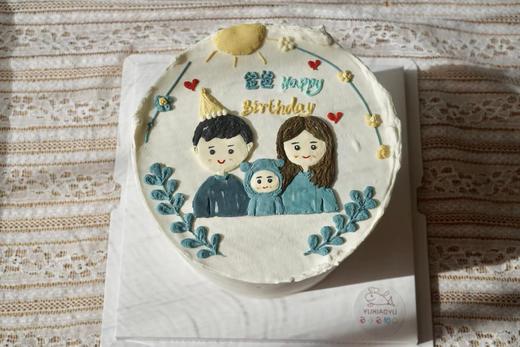 手绘一家三口 商品图0