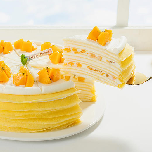 【0卡0脂肪】轻盈花影-动物奶油柔和软绵千层，轻盈控甜焕新活力，不添加蔗糖更健康，8英寸下午茶蛋糕（赣州） 商品图2