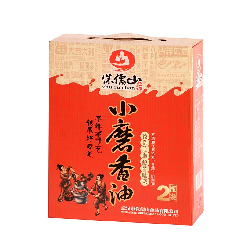 【下架】【助农】江城百臻侏儒山小磨香油礼盒装500ml*2瓶