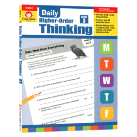 每日练习系列 高阶思维三年级 完整版 英文原版 Daily Higher Order Thinking Grade 3 TE 美国加州小学英语教辅 英文版书籍