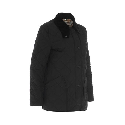 BURBERRY 巴宝莉 女士钻石绗缝恒温谷仓夹克棉服 黑色 8021751 A1189 商品图1