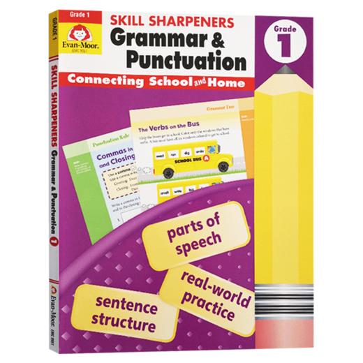 技能铅笔刀语法与标点 一年级 英文原版 Skill Sharpeners Grammar Punctuation Grade 1 美国加州小学英语教辅 英文版进口书 商品图0