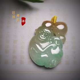 翡翠小猴挂件