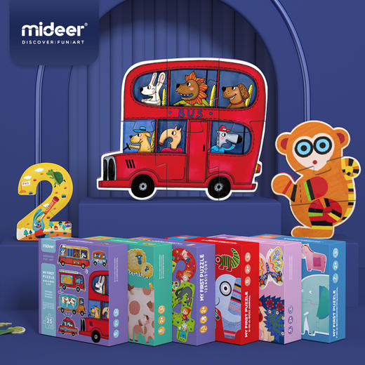 mideer弥鹿 大块拼图儿童入门益智宝宝早教男女孩幼儿玩具1-2-3岁 商品图1