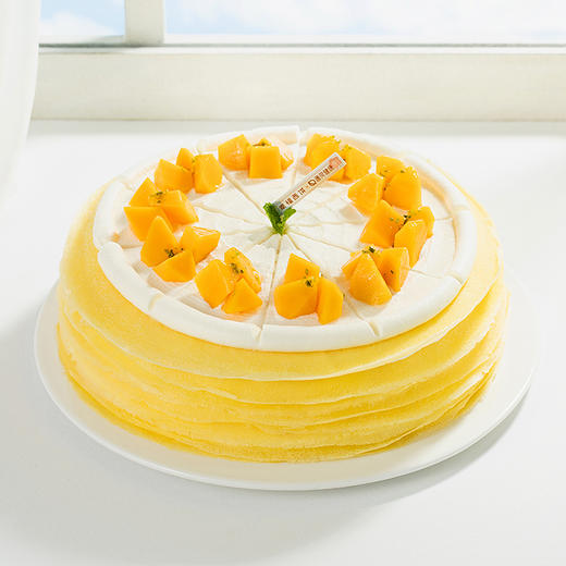 【0卡0脂肪】轻盈花影-动物奶油柔和软绵千层，轻盈控甜焕新活力，不添加蔗糖更健康，8英寸下午茶蛋糕（赣州） 商品图0