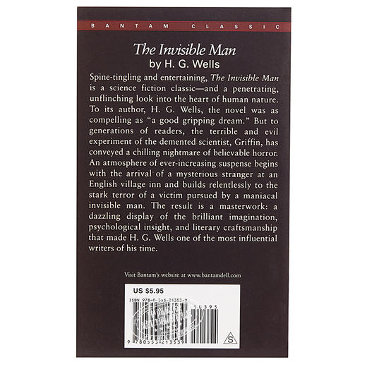【中商原版】隐身人英文原版小说 The Invisible Man 英文原版书 乔治·威尔斯Wells H.G. 商品图1