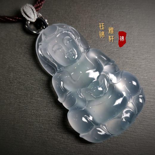 翡翠玻璃种观音挂件 商品图7