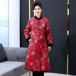 ZTX-97冬装新款复古印花真丝加厚棉衣 商品图8