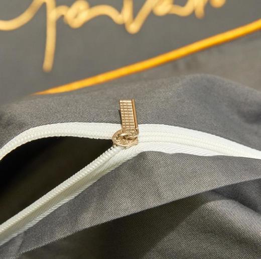 *刺绣纯棉轻奢四件套 全棉纯色床单被套床品套件 北欧简约床上用品 商品图3