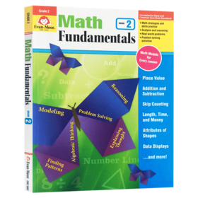 数学基础理论练习 二年级 英文原版 Math Fundamentals Grade 2 美国加州小学英语教辅 Evan Moor 英文版进口原版书籍