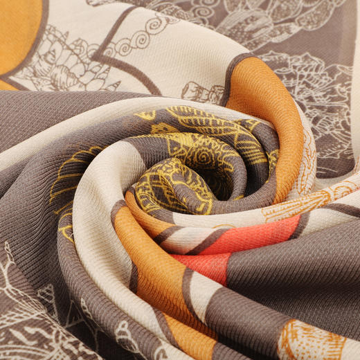 法国品牌renoma 出口韩国 羊毛桑蚕丝时尚围巾 商品图6