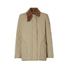 【二】BURBERRY 巴宝莉 女士菱形绗缝尼龙夹克棉服 卡其色 8021468 A1366 商品缩略图0