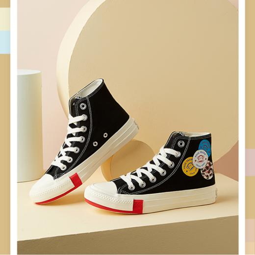 大嘴猴泫雅风高邦帆布鞋情侣款 商品图1