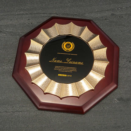 高档大气创意木质奖牌授权牌定制定做奖牌荣誉牌匾授权书铜牌证书 商品图3