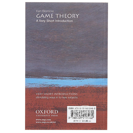 预售 博弈论 牛津通识读本 英文原版 Game Theory : A Very Short Introduction 经济管理 Oxford University Press Ken Binmore 商品图1