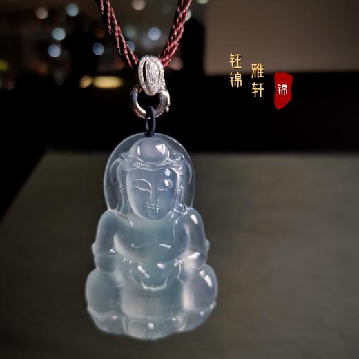 翡翠玻璃种观音挂件 商品图5