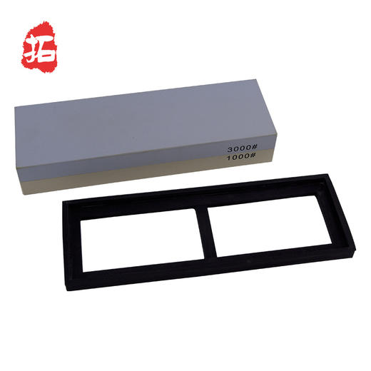 拓 砥石浆石白刚玉粗细双面油石1000/3000目实用磨刀石 商品图2