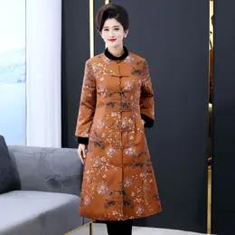 ZTX-97冬装新款复古印花真丝加厚棉衣 商品图9