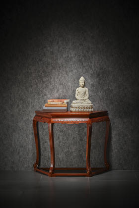 红桥红  家具严选  缅甸花梨（大果紫檀）  【三弯腿六边形半桌】