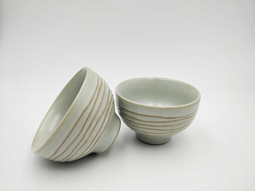 东道汝窑｜养心对杯组（天青） 商品图0