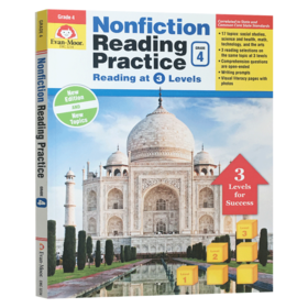 非虚构类文学阅读练习 四年级 英文原版 Nonfiction Reading Practice Grade 4 美国加州小学英语教辅 Evan Moor 英文版书籍