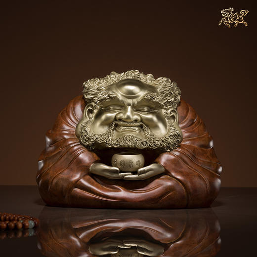 铜师傅 全铜摆件 《达摩之时来运转》