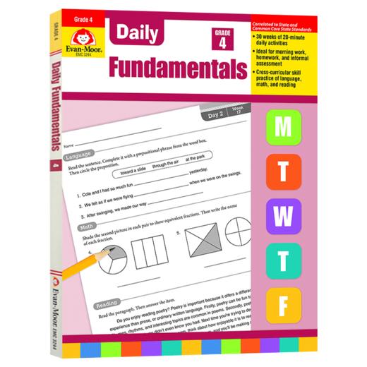 每日练习系列 基础综合练习四年级 完整版 英文原版 Daily Fundamentals Grade 4 Teacher Edition 美国加州小学英语教辅 商品图0