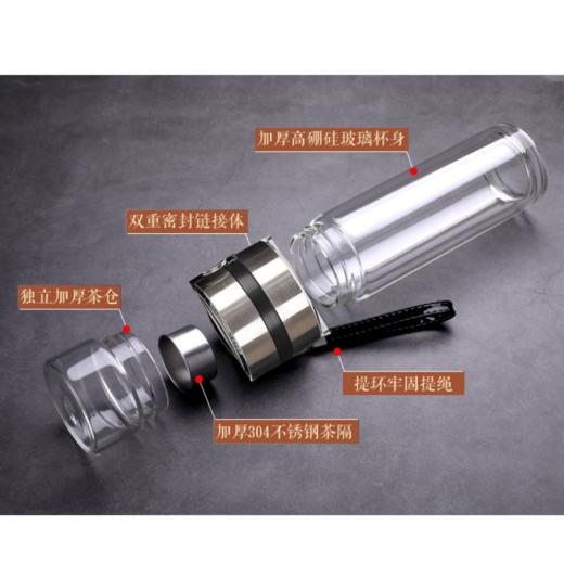 双层玻璃茶水分离杯 泡茶杯水杯子男女便携随手杯创意过滤泡茶师3.260 商品图2